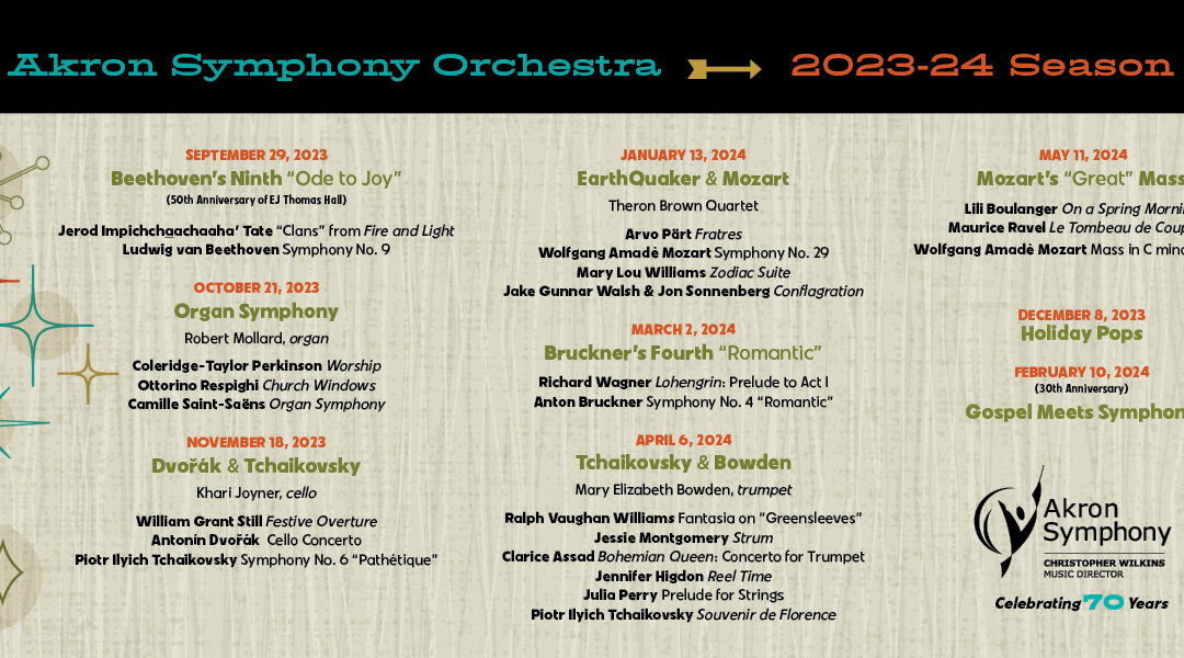 Akron Symphony Orchestra Announces 2023-2024 Concert Season